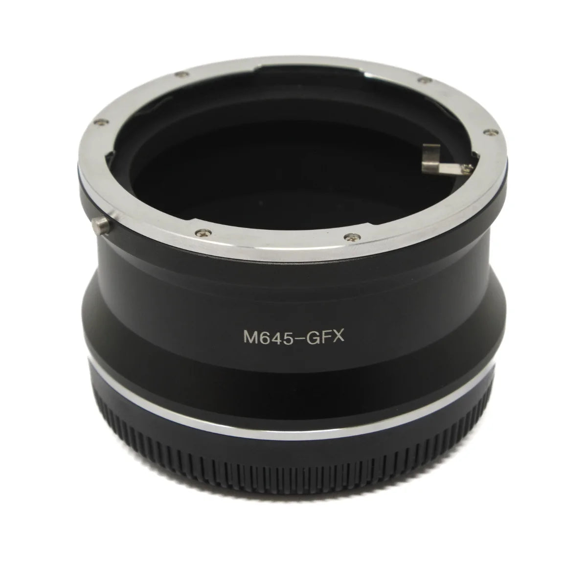 Used Adapter For Mamiya 645 lenses to Fujifilm GFX Mount camera - front angle 