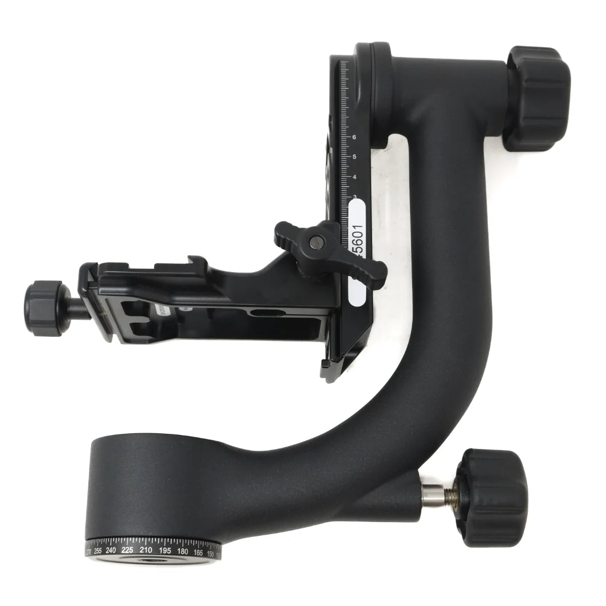 Used Benro GH2 Gimbal head With long plate and short plate - side angle 