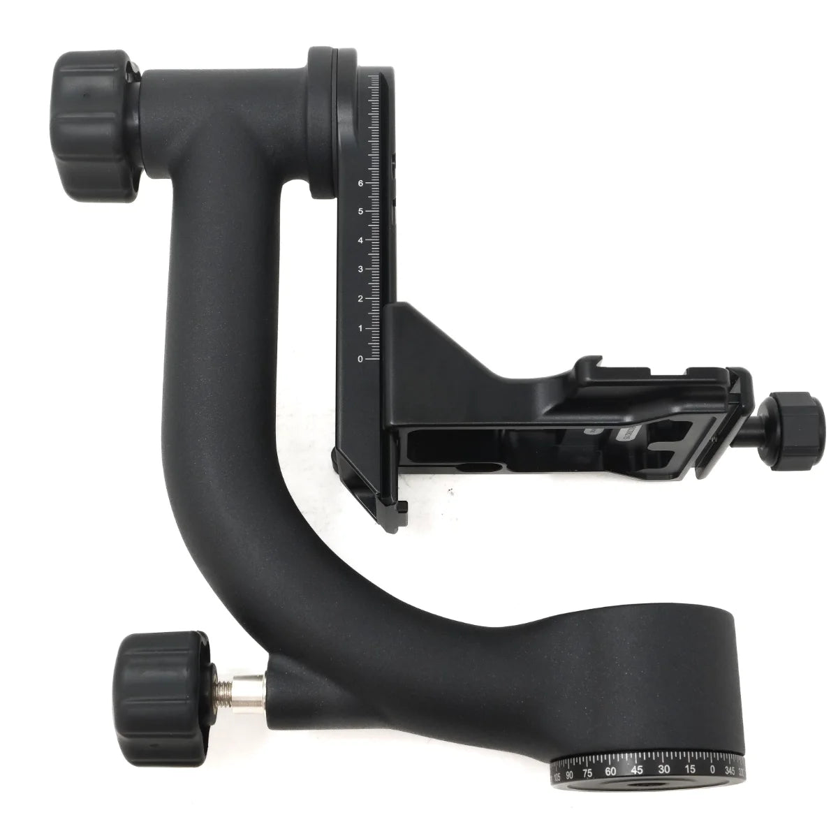 Used Benro GH2 Gimbal head With long plate and short plate - side angle 