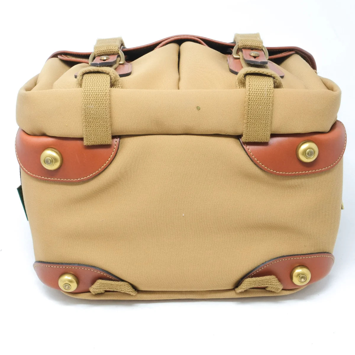 Used Billingham 225 in Khaki/Tan canvas bag - bottom angle 