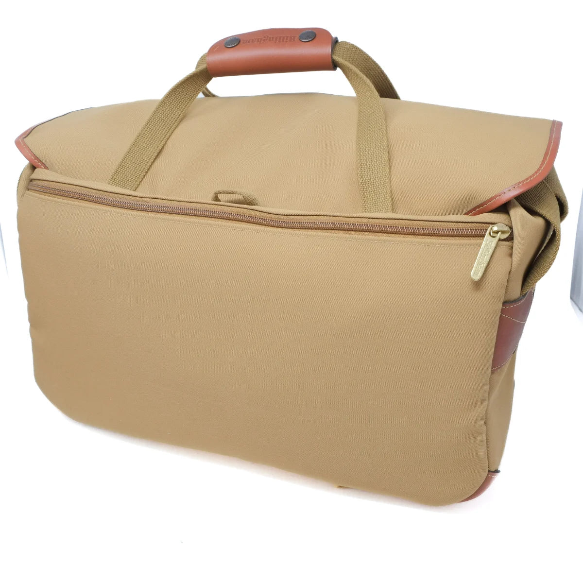 Used Billingham 555 Camera Shoulder Bag in Khaki/Tan Canvas - back angle
