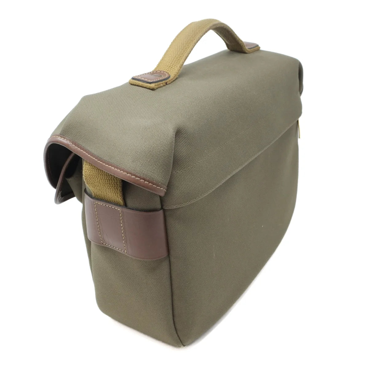 Used Billingham Hadley Pro in Sage/Chocolate Fibrenyte - side angle 