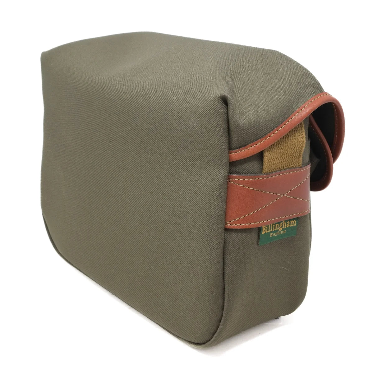 Used Billingham Hadley Small in Sage/Tan Fibrenyte camera bag - side angle 