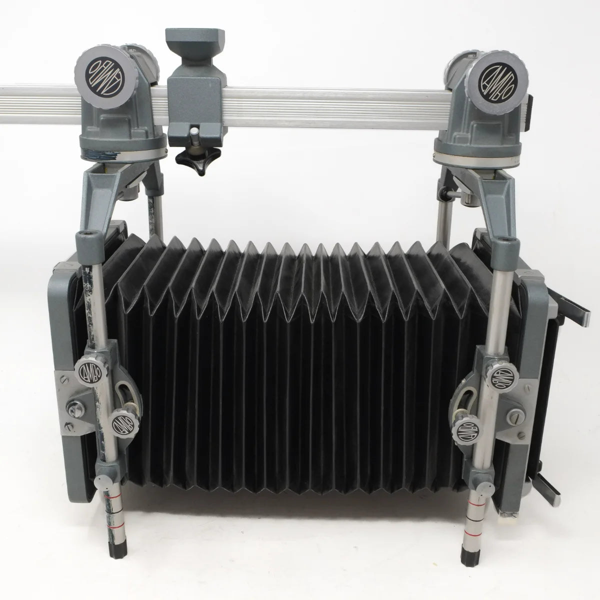 Used Cambo 5X4 Monorail camera with standard bellows - side angle 