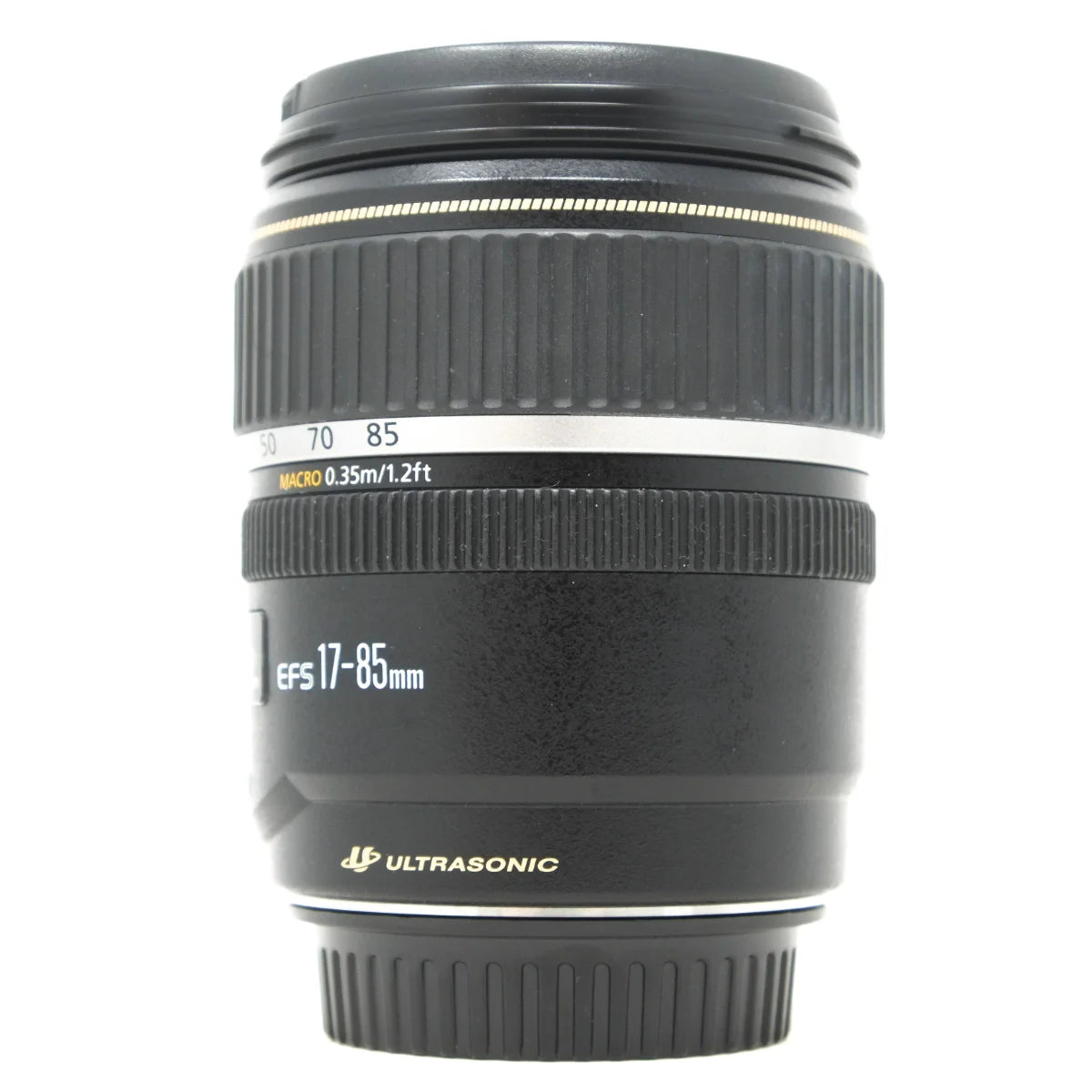 Used Canon 17-85mm F4-5.6 IS USM Lens - side angle 