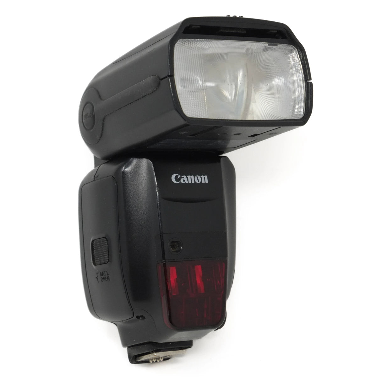 Used Canon 600EX-RT Speedlite flashgun - side angle 