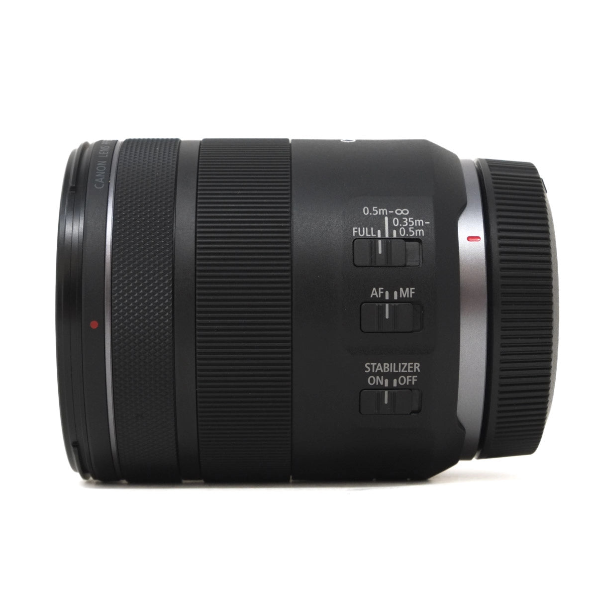 Used Canon 85mm F2 Macro IS STM Macro Lens - Boxed - Side angle 