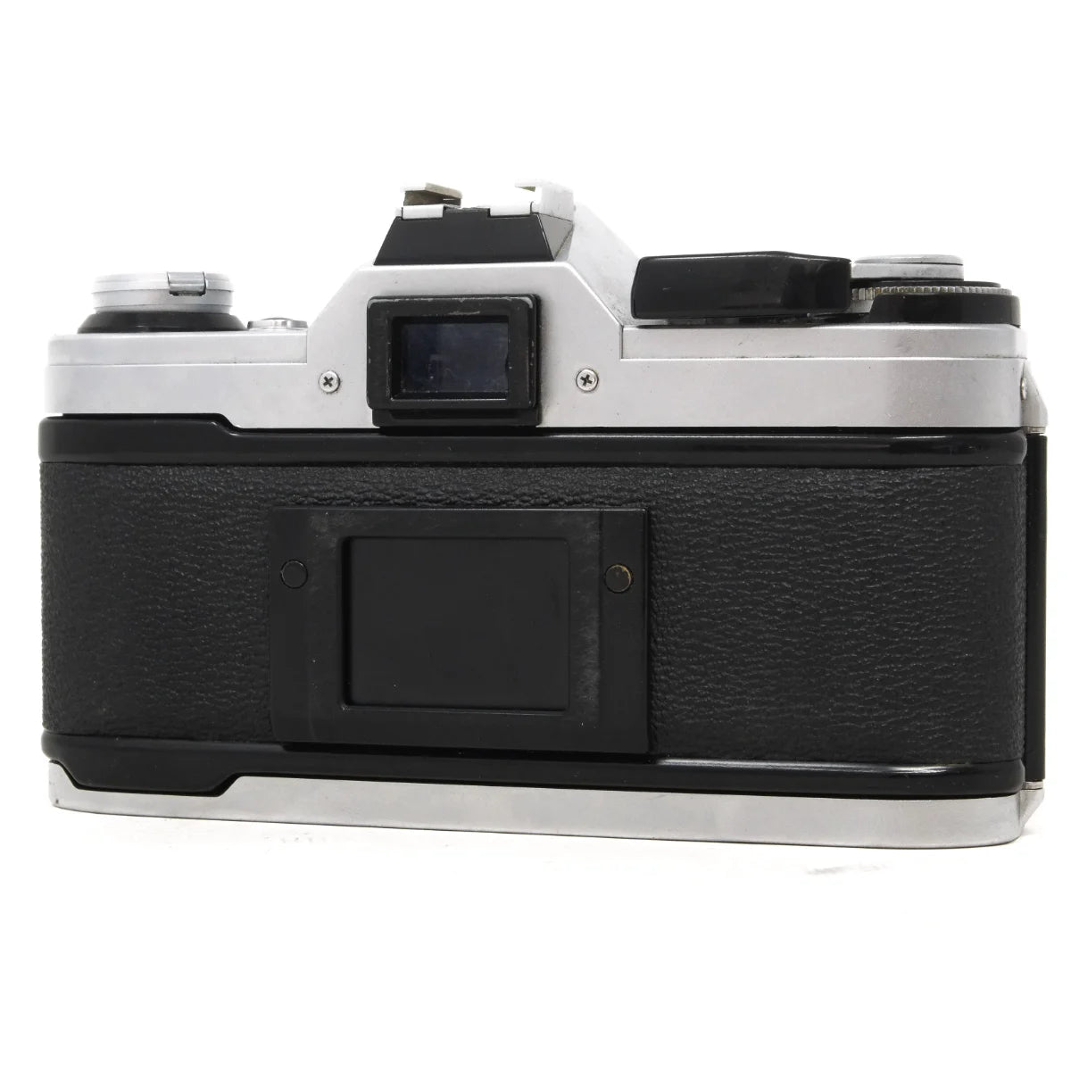 Used Canon AE-1 film camera body - back angle 