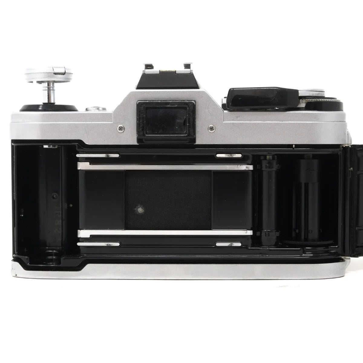 Used Canon AE-1 film camera body - inside angle 