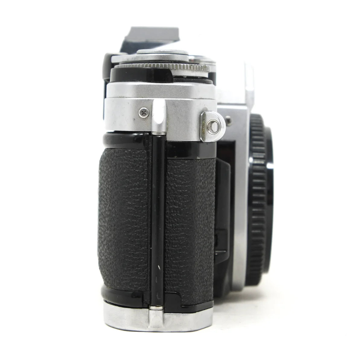 Used Canon AE-1 film camera body - side angle 