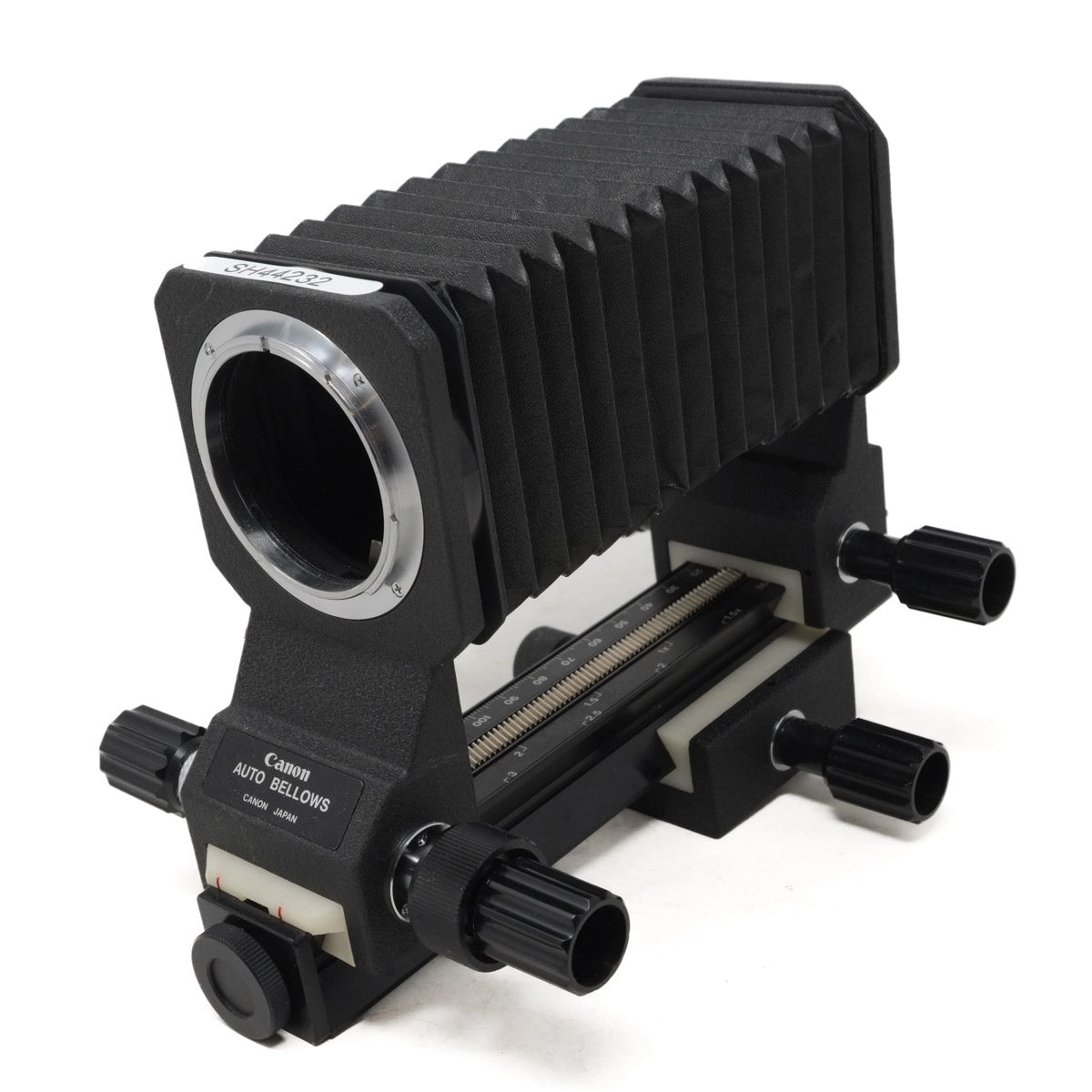 Used Canon Auto Bellows & Canon twin cable release FD - side angle 