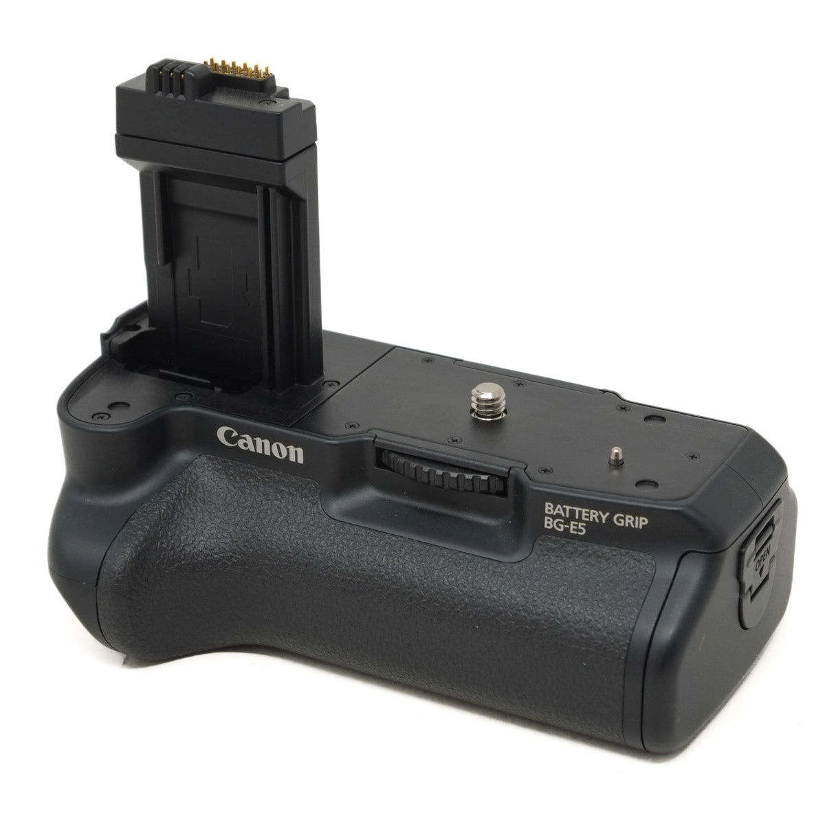 Canon camera battery grip on a white background