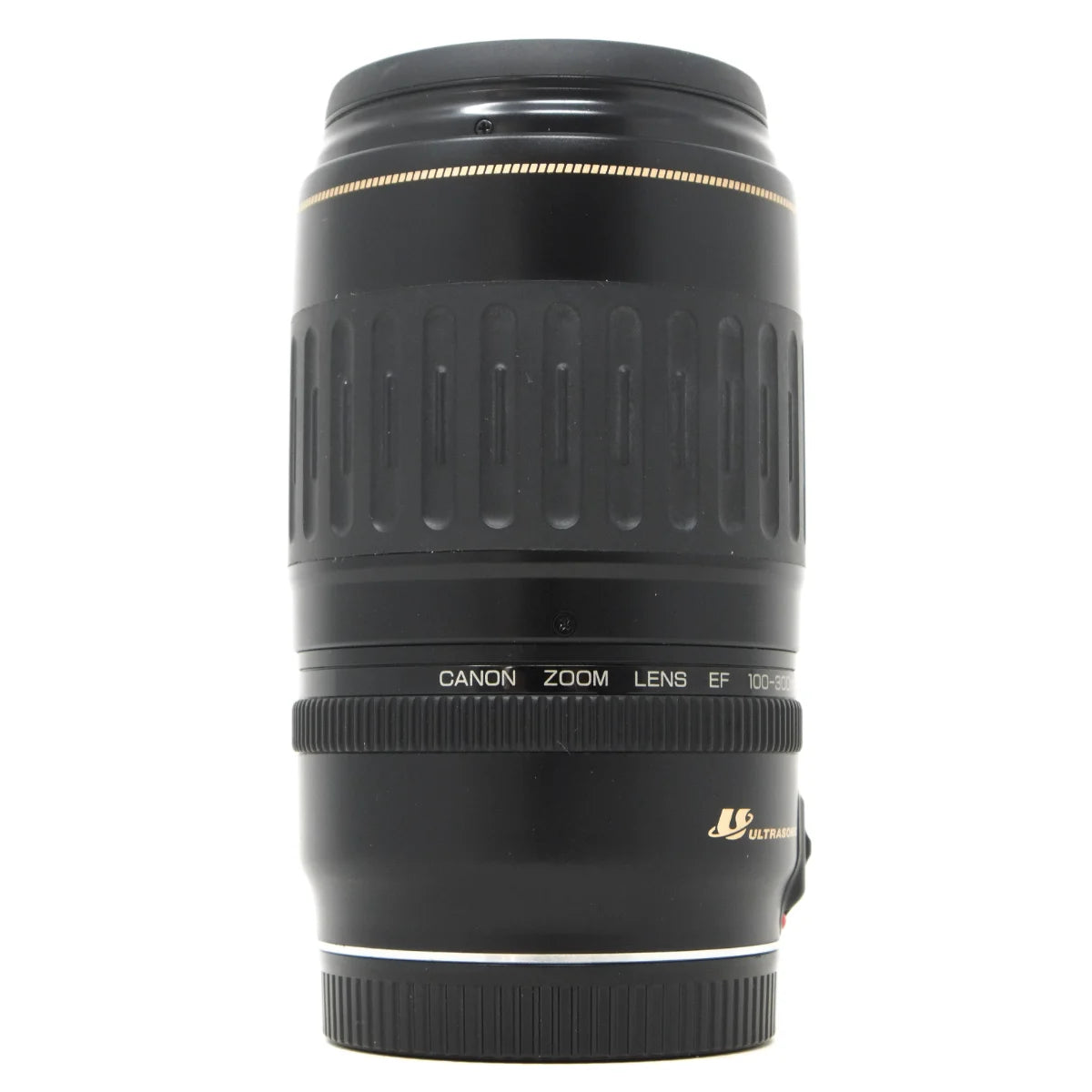 Used Canon EF 100-300mm F4.5-5.6 USM Lens - side angle 