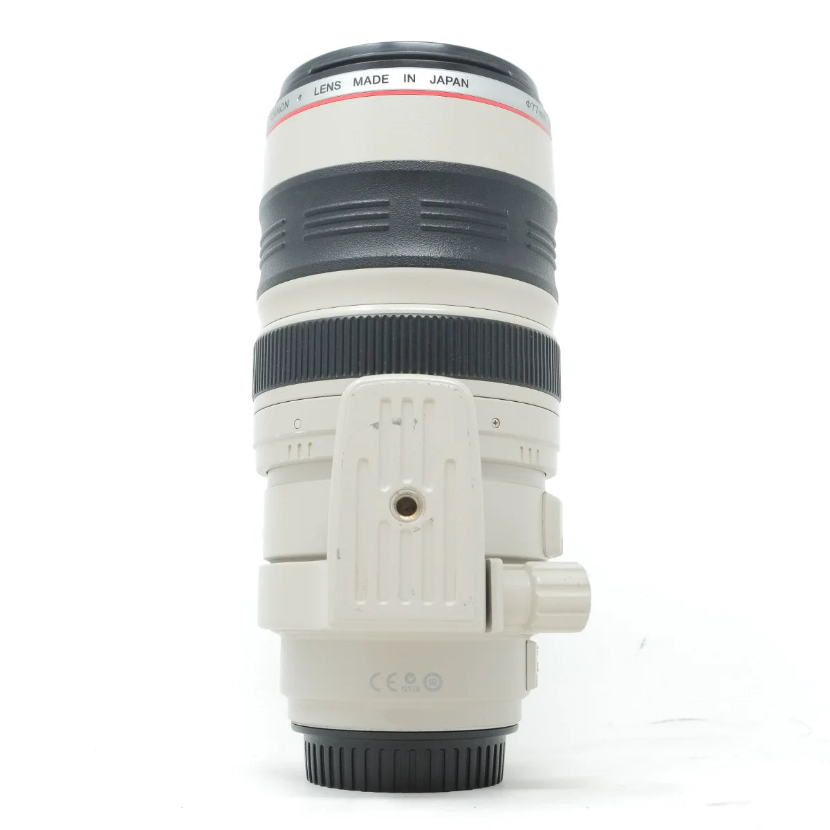 Used Canon EF 100-400mm f4.5-5.6L IS USM Lens - side angle 