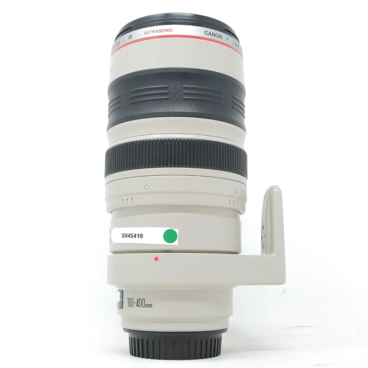 Used Canon EF 100-400mm f4.5-5.6L IS USM Lens - side angle 