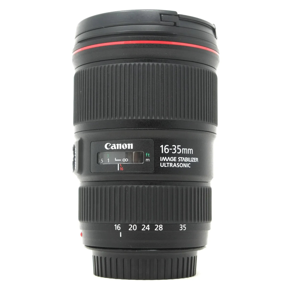 Used Canon EF 16-35mm F4 L IS USM Lens - front angle 