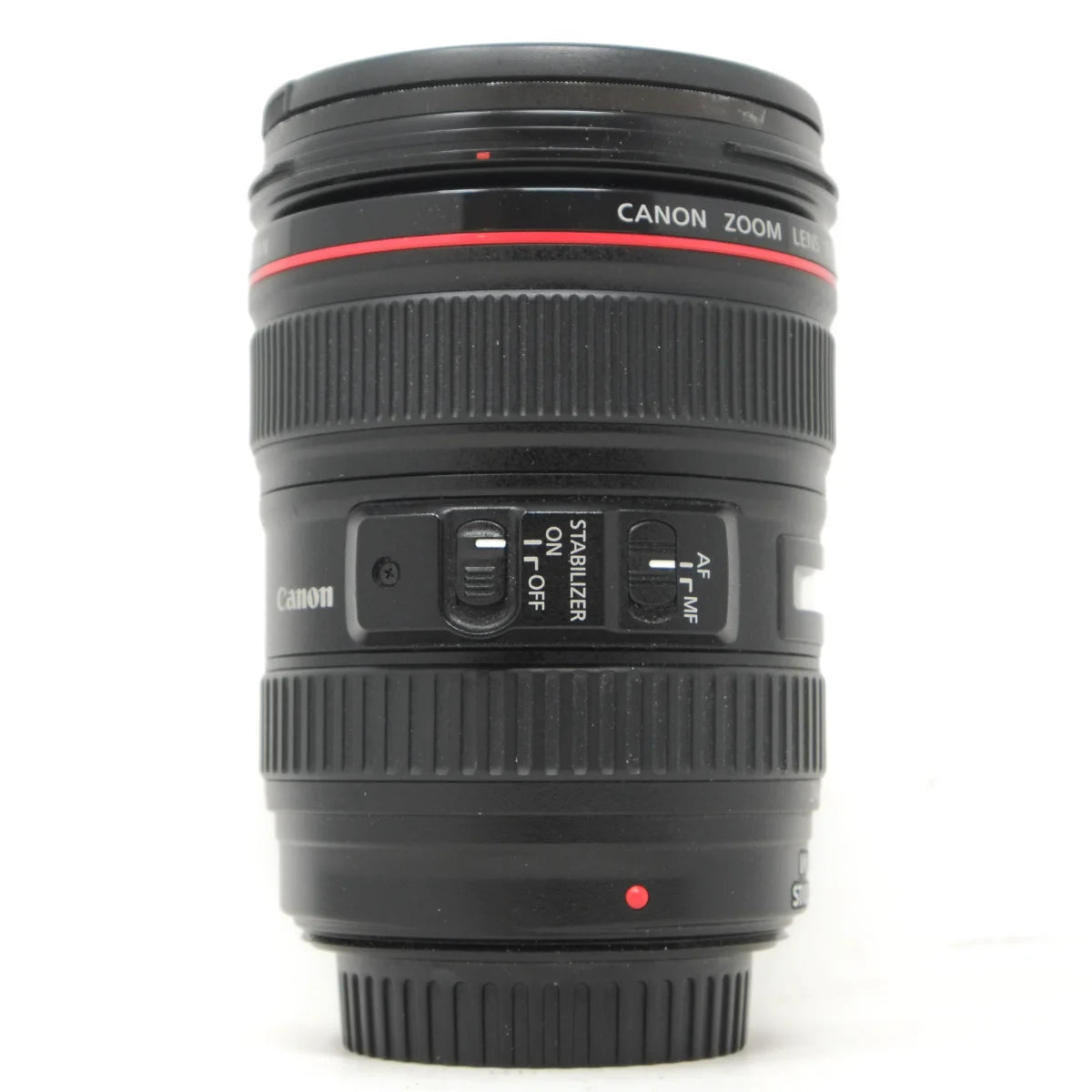 Used Canon EF 24-105mm F4 L IS USM Lens - side angle 