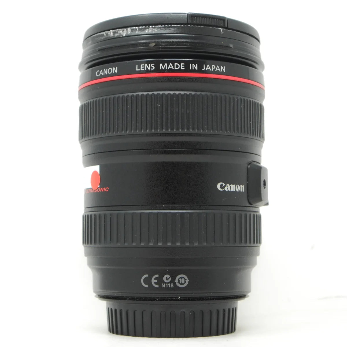 Used Canon EF 24-105mm F4 L IS USM Lens - side angle 