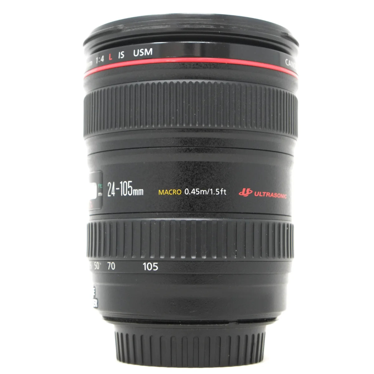 Used Canon EF 24-105mm F4 L IS USM Lens - side angle 
