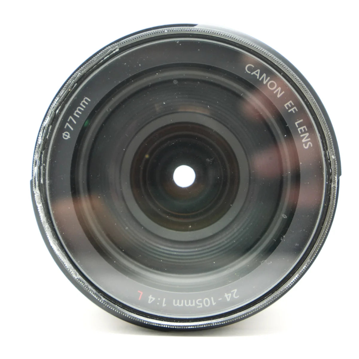 Used Canon EF 24-105mm F4 L IS USM Lens - top angle 