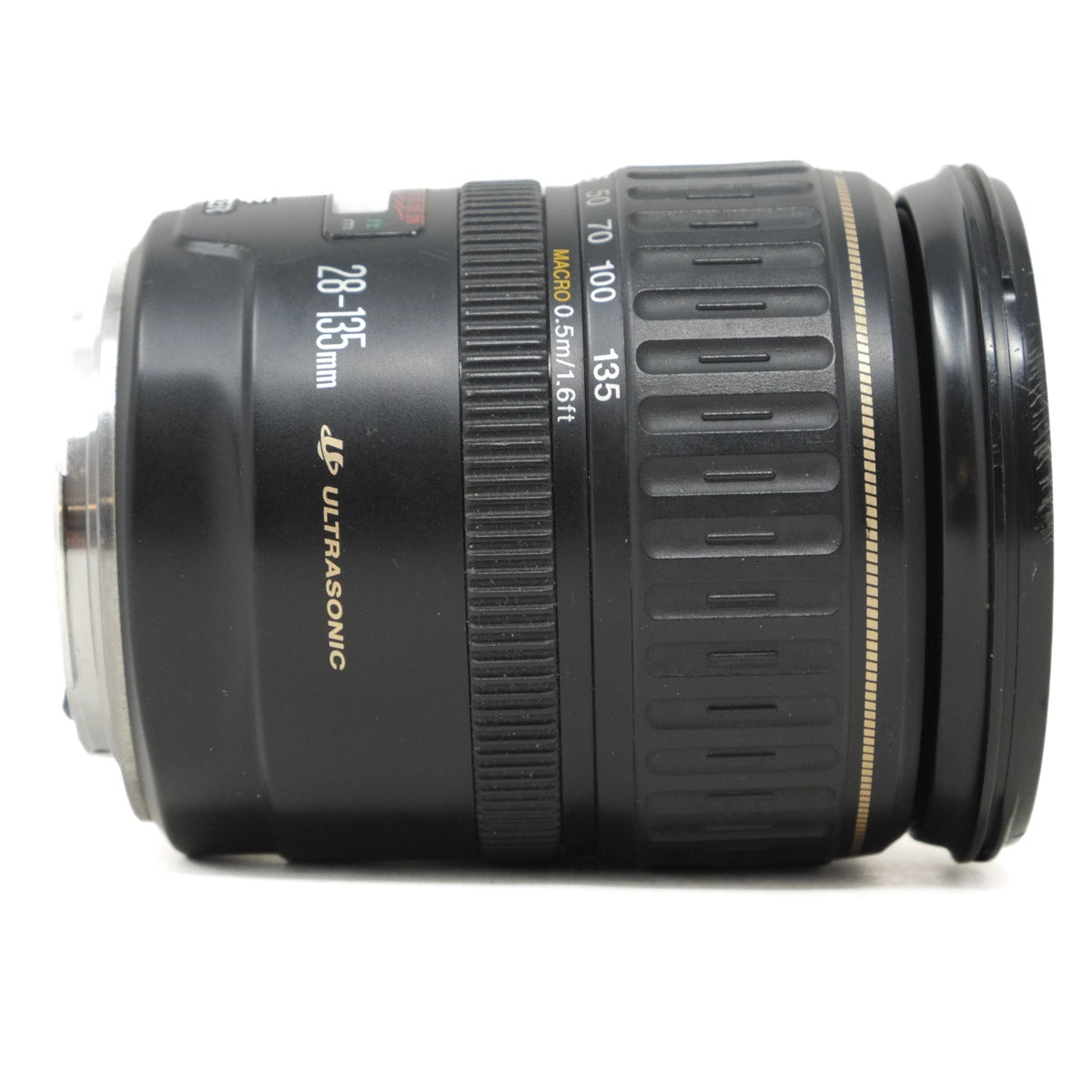 Camera lens with 'ULTRASONIC' branding on a white background
