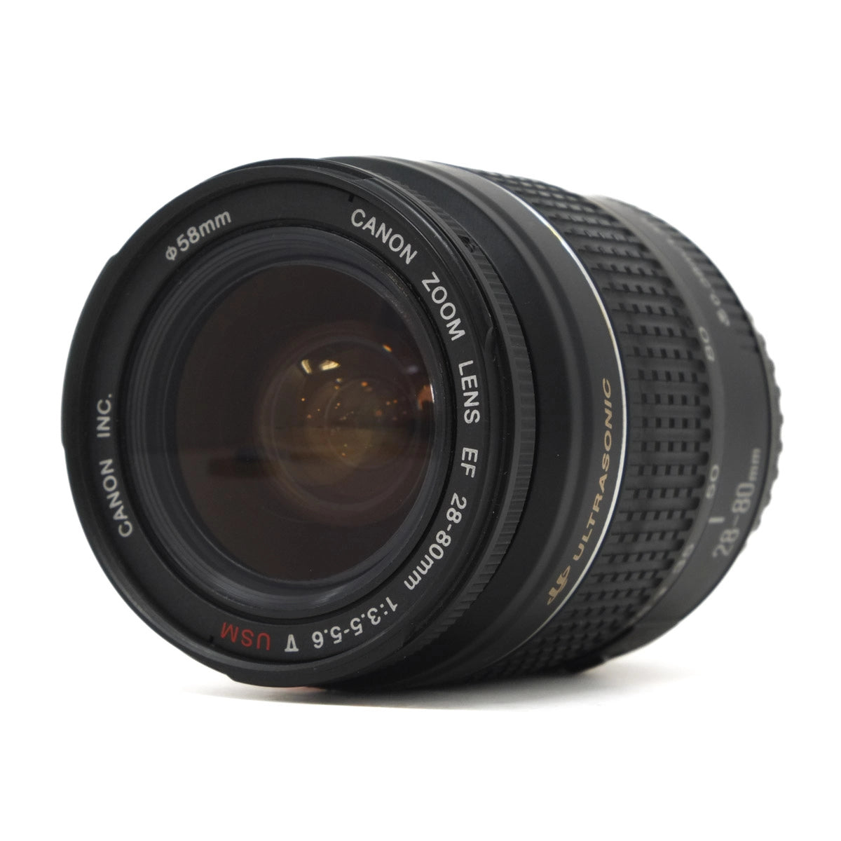 Used Canon EF 28-80mm F3.5-5.6 V Lens - Top angle 