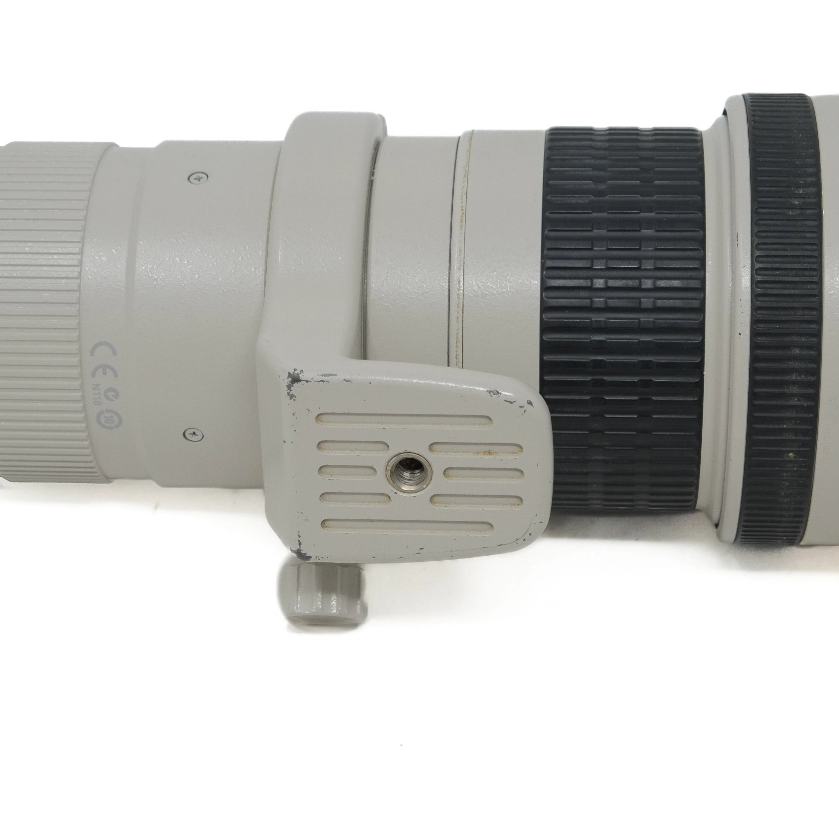 Camera lens with a white background
