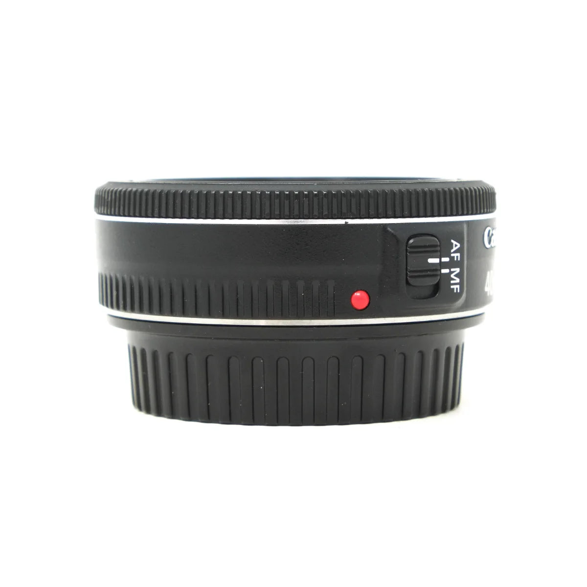 Used Canon EF 40mm F2.8 STM Lens - side angle 