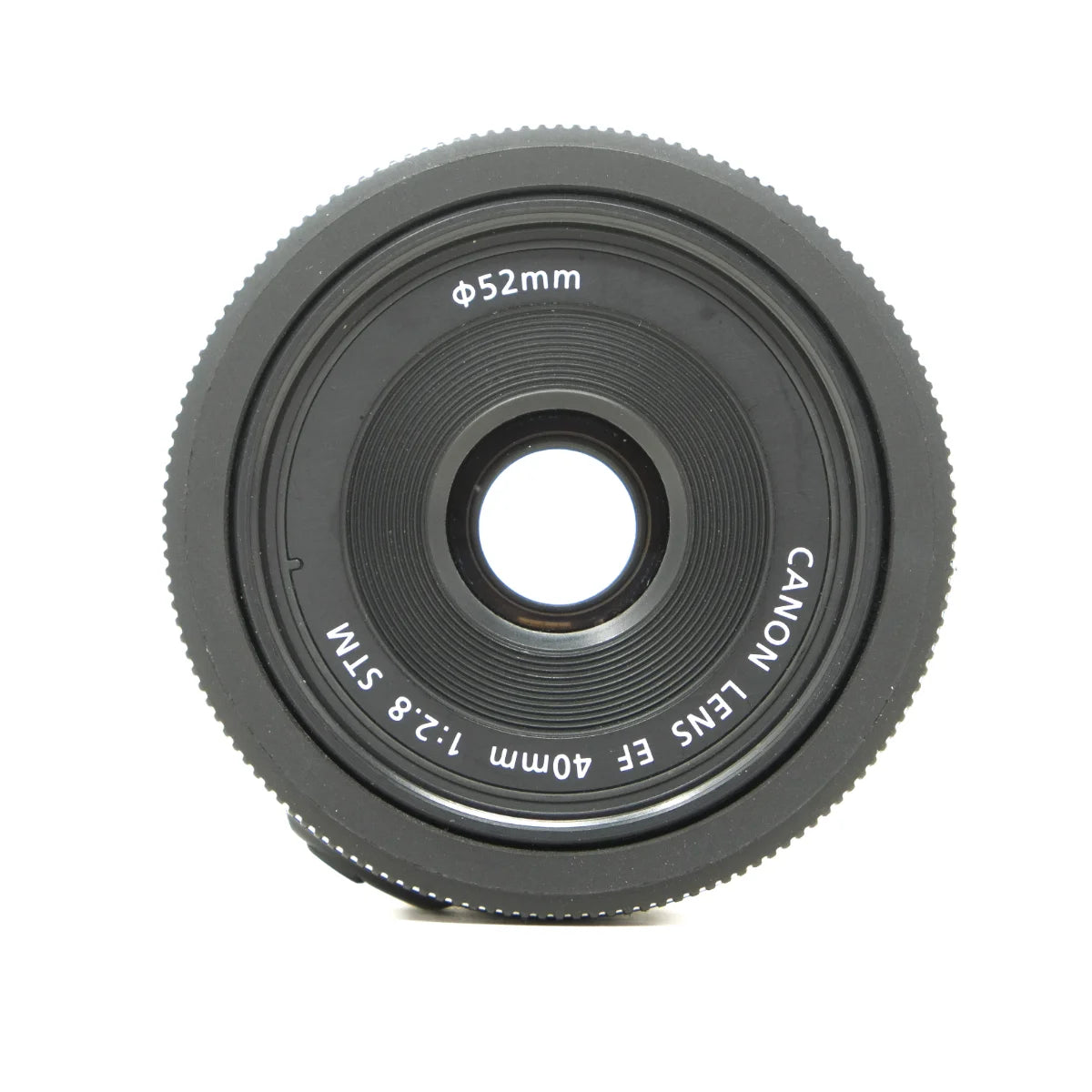 Used Canon EF 40mm F2.8 STM Lens - top angle 