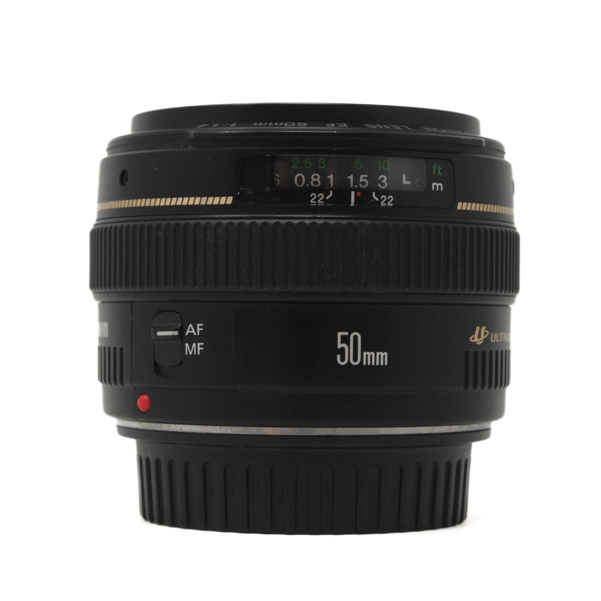 Used Canon EF 50mm F1.4 Lens - Front angle 