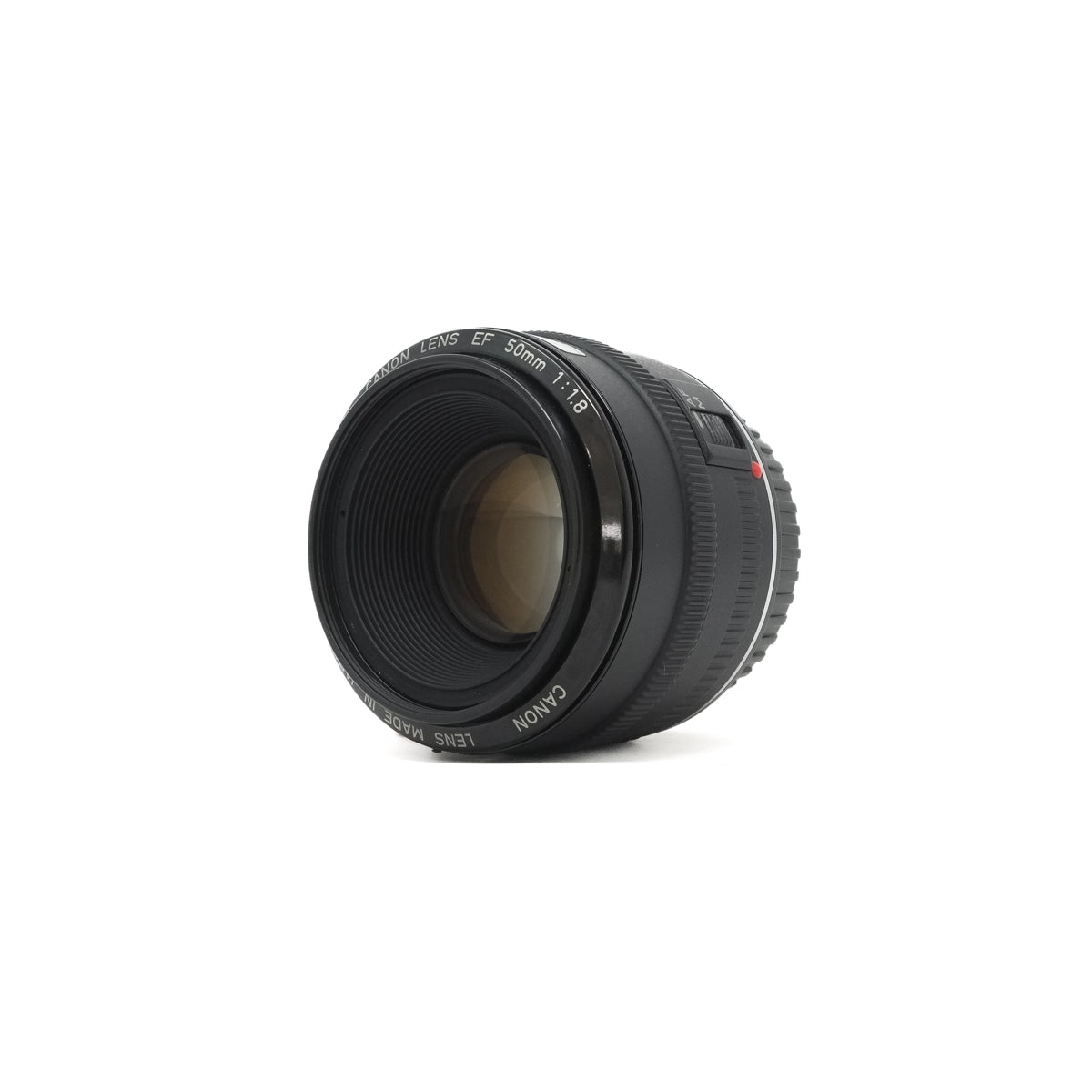 Used Canon EF 50mm F1.8 lens - Top angle 