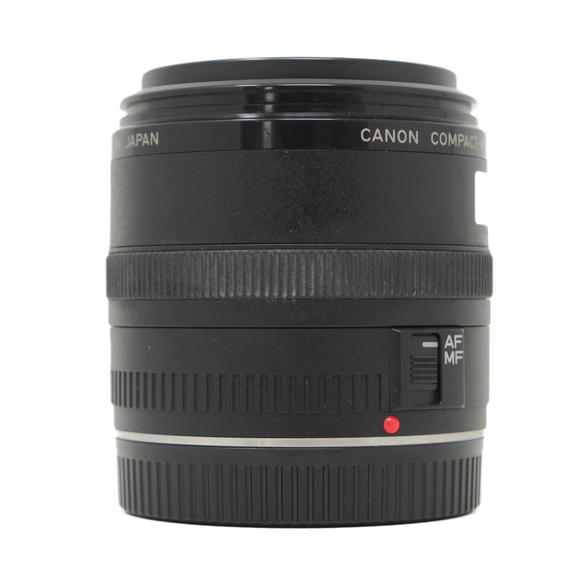 Used Canon EF 50mm F2.5 Macro lens in EF fitting - side angle 