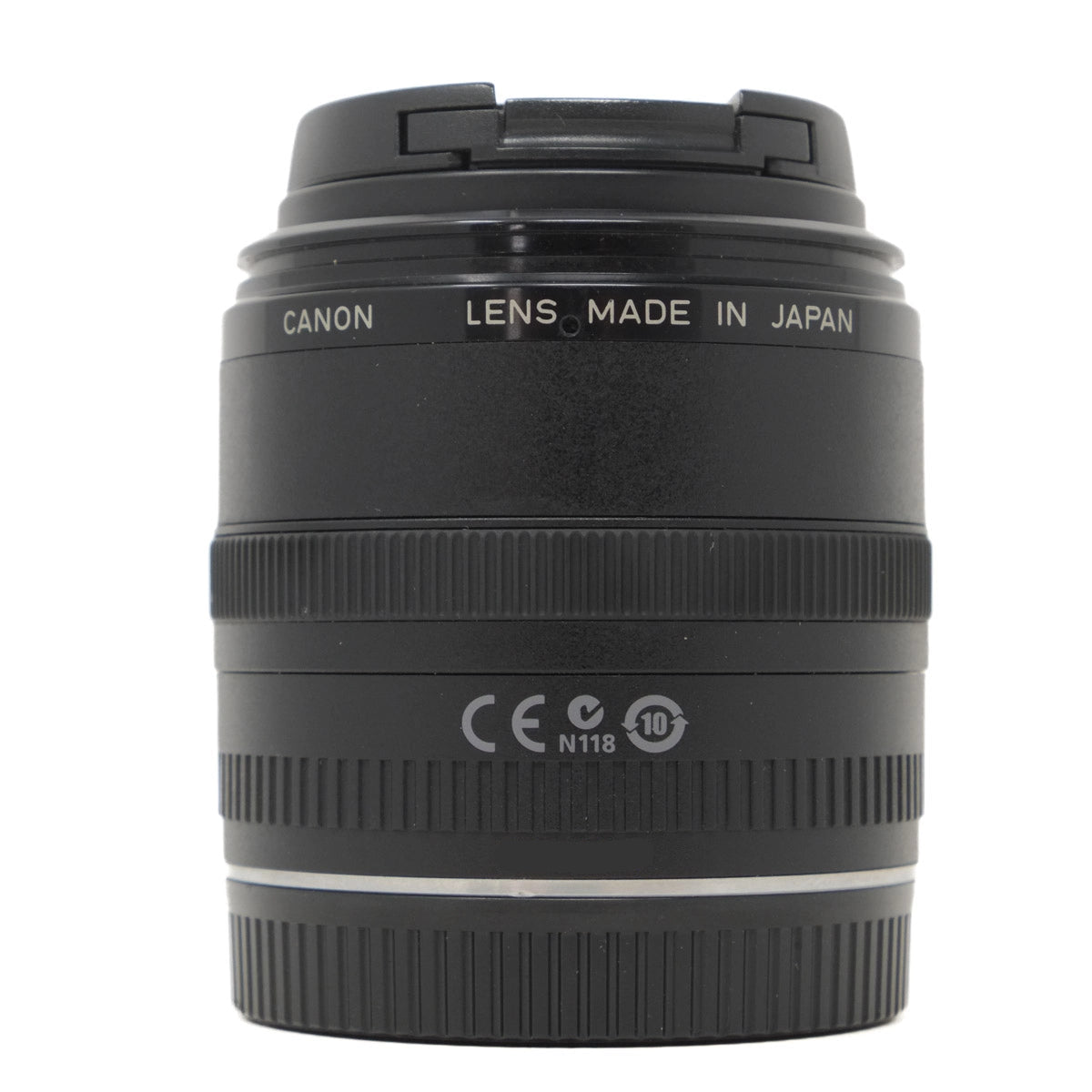 Used Canon EF 50mm F2.5 Macro lens in EF fitting - side angle 