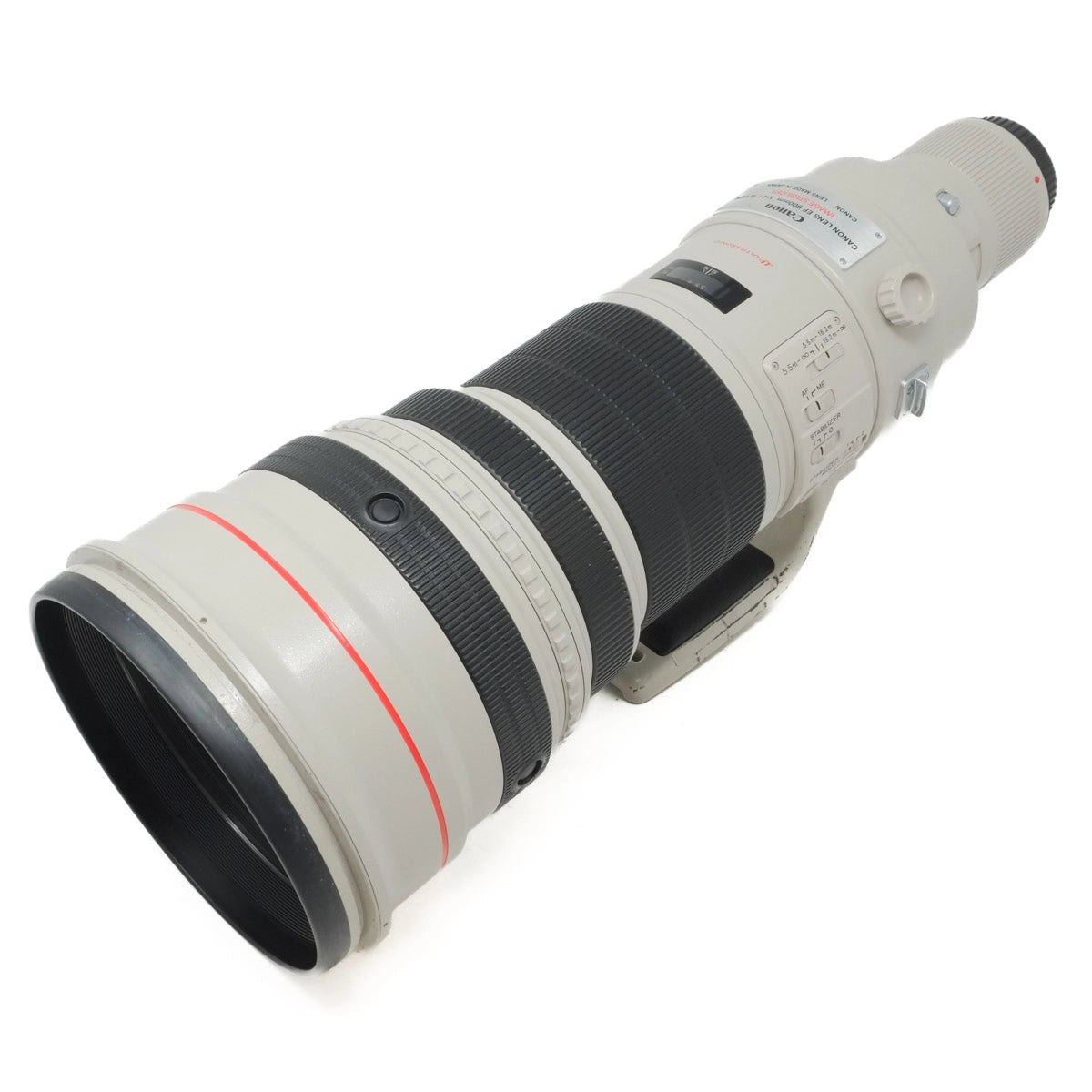 Camera lens with a white background