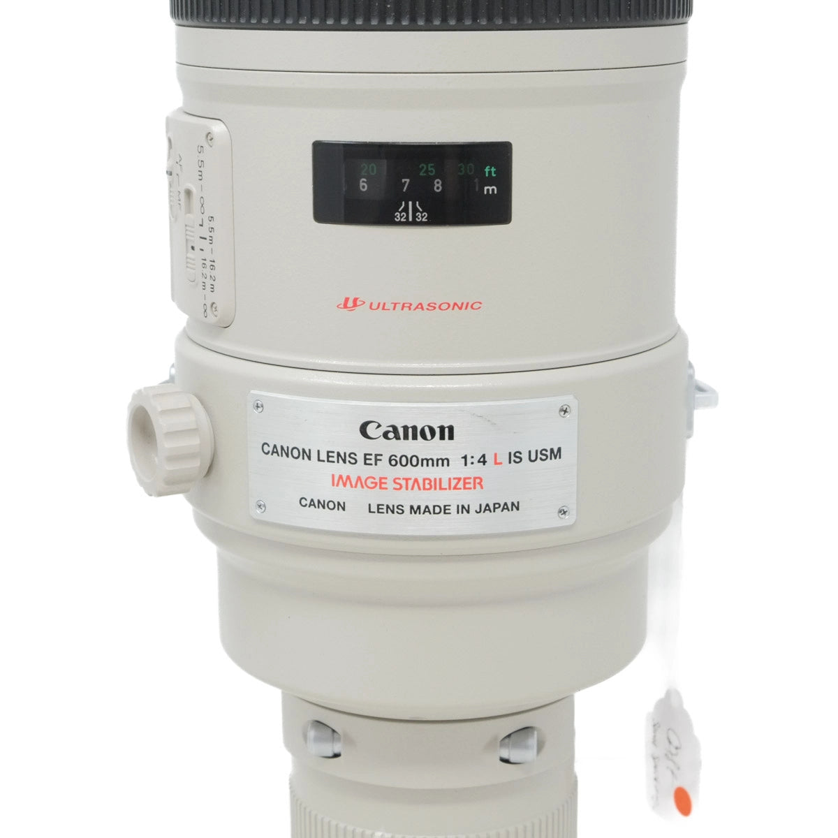 Canon camera lens with a white background