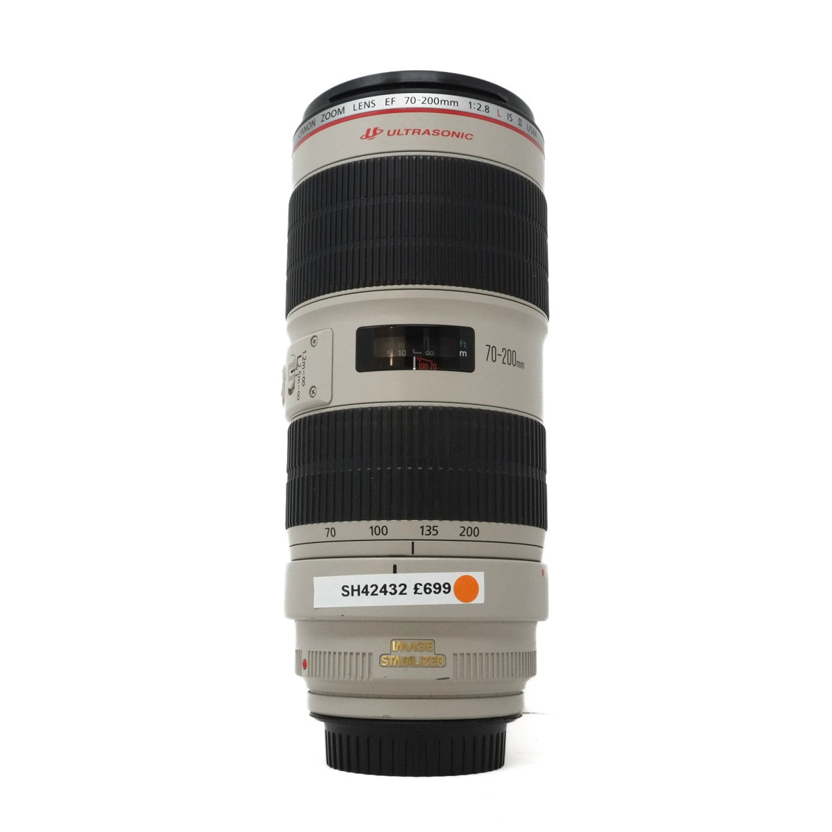 Used Canon EF 70-200mm F2.8 L IS II USM Lens - Front angle 