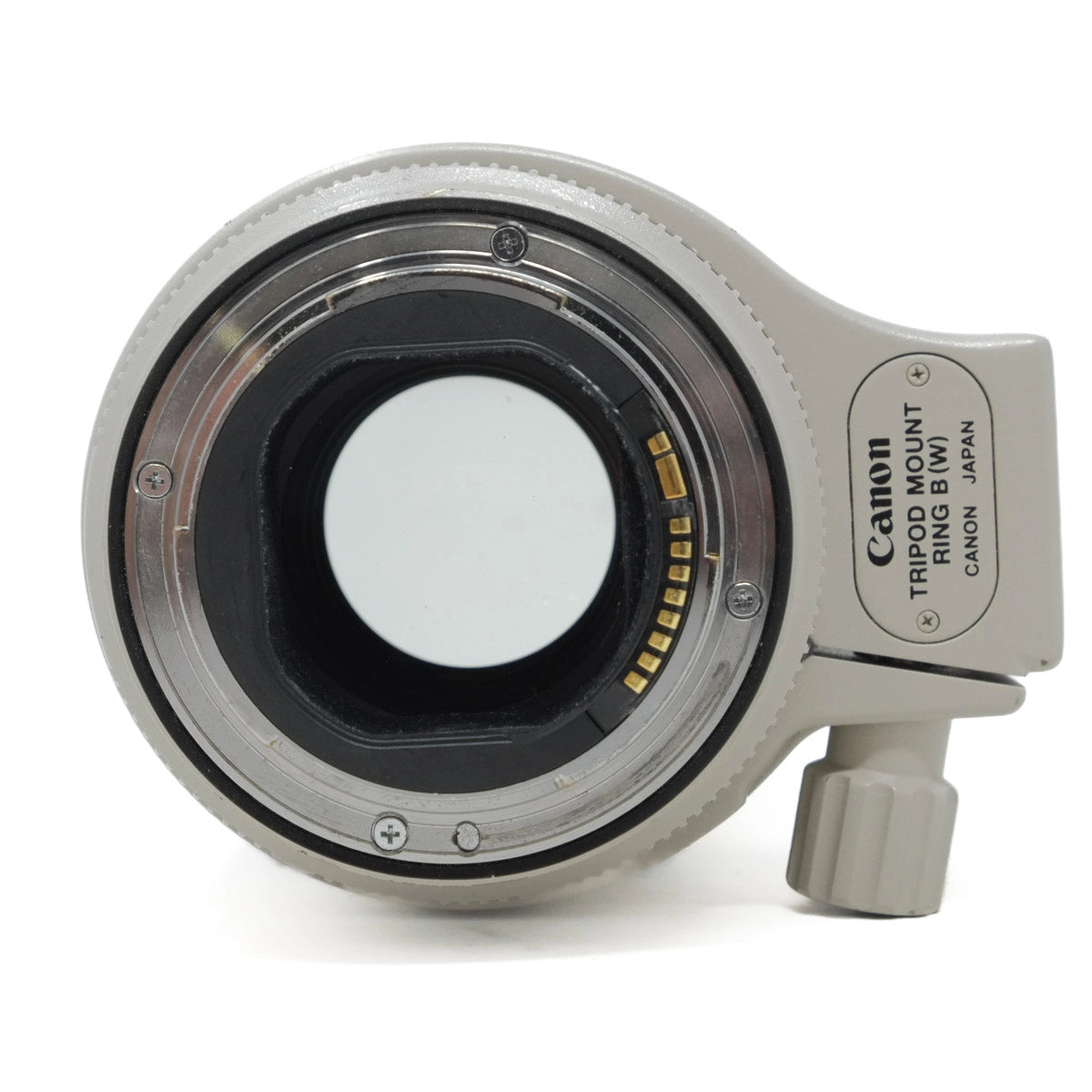 Canon tripod mount ring on a white background