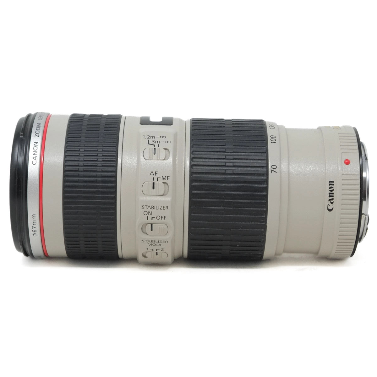 Canon camera lens on a white background