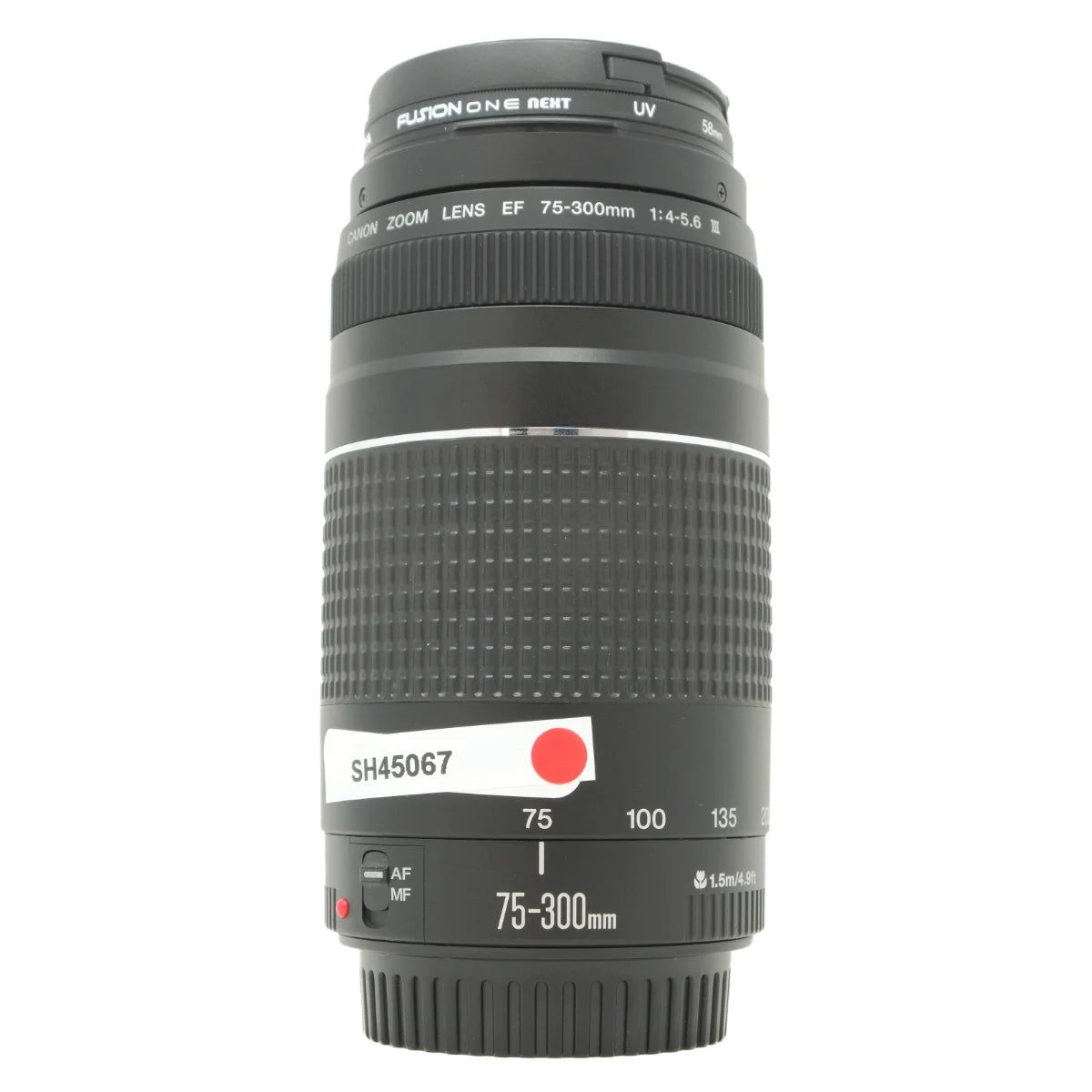Used Canon EF 75-300mm F4-5.6 III EF Lens - front angle 