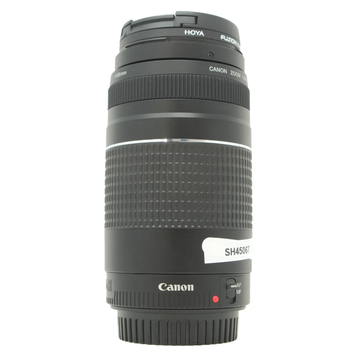 Used Canon EF 75-300mm F4-5.6 III EF Lens - side angle 