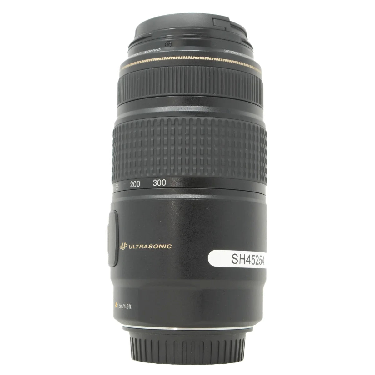 Used Canon EF 75-300mm F4-5.6 IS Lens - side angle 