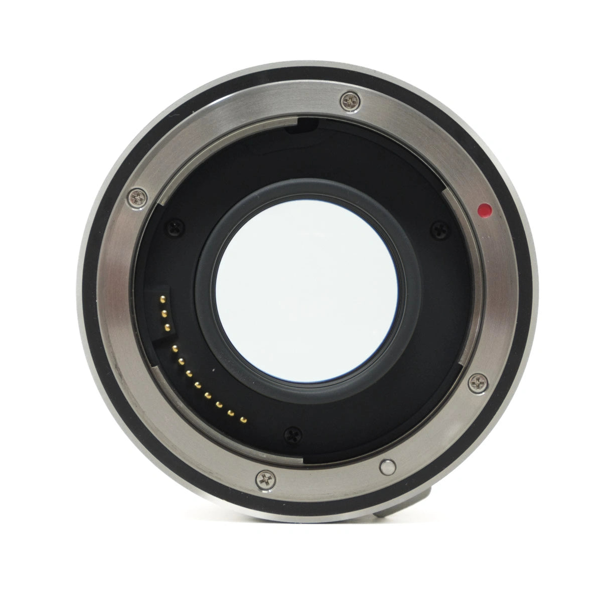 Camera lens extender on a white background