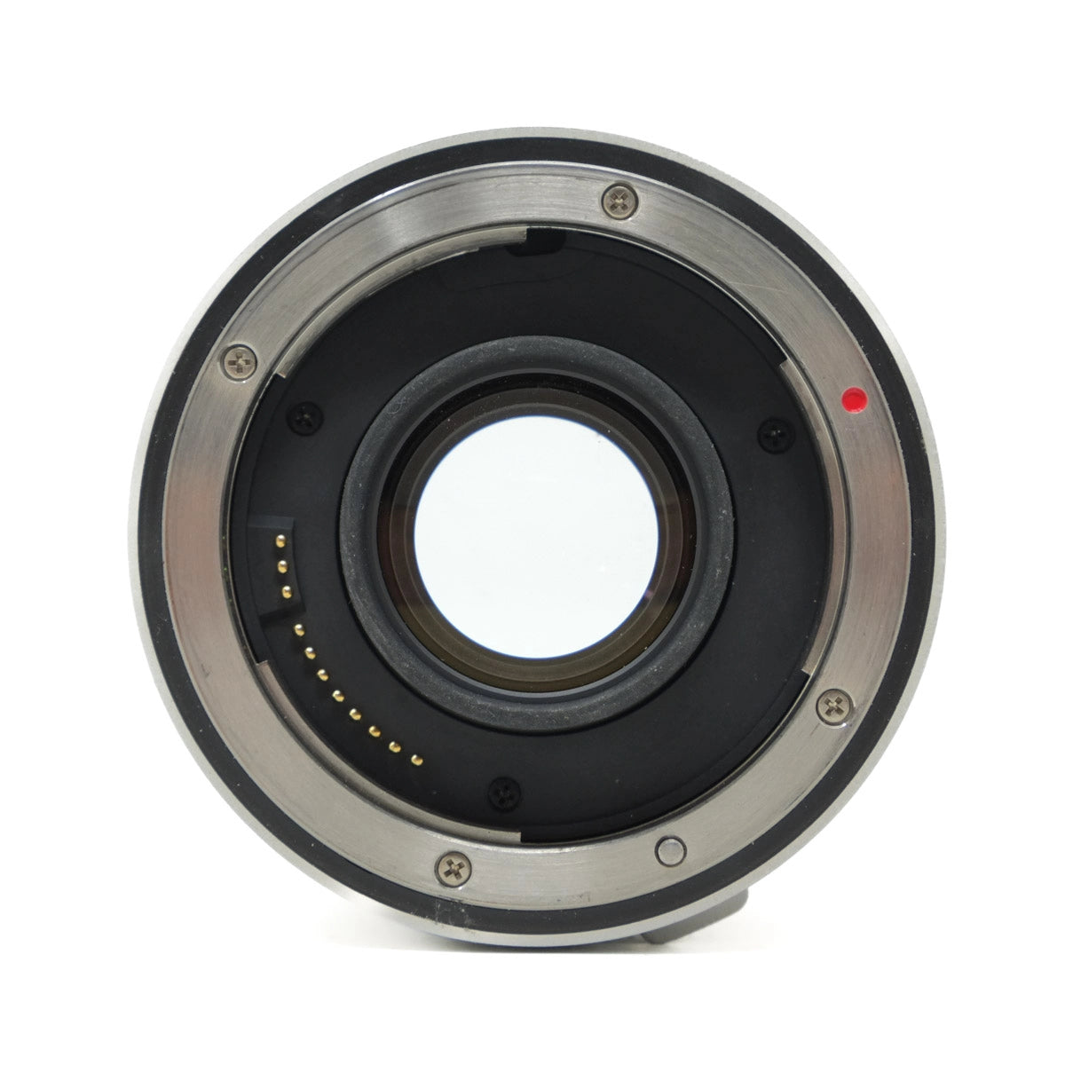 Camera lens extender on a white background