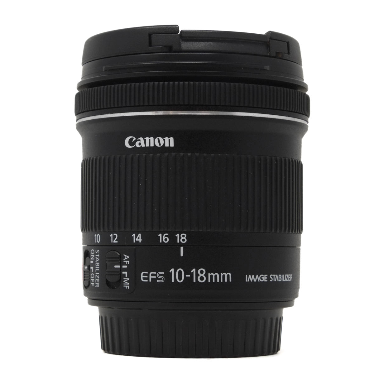 Used Canon EF-S 10-18mm F4.5-5.6 IS STM Lens - Front angle 