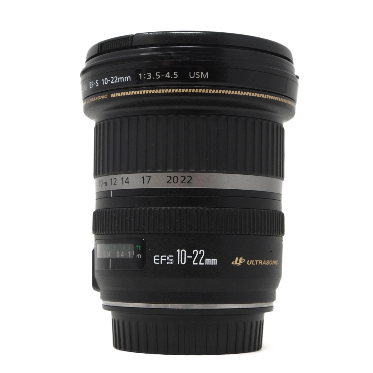 Used Canon EF-S 10-22mm F3.5-4.5 - Front angle 