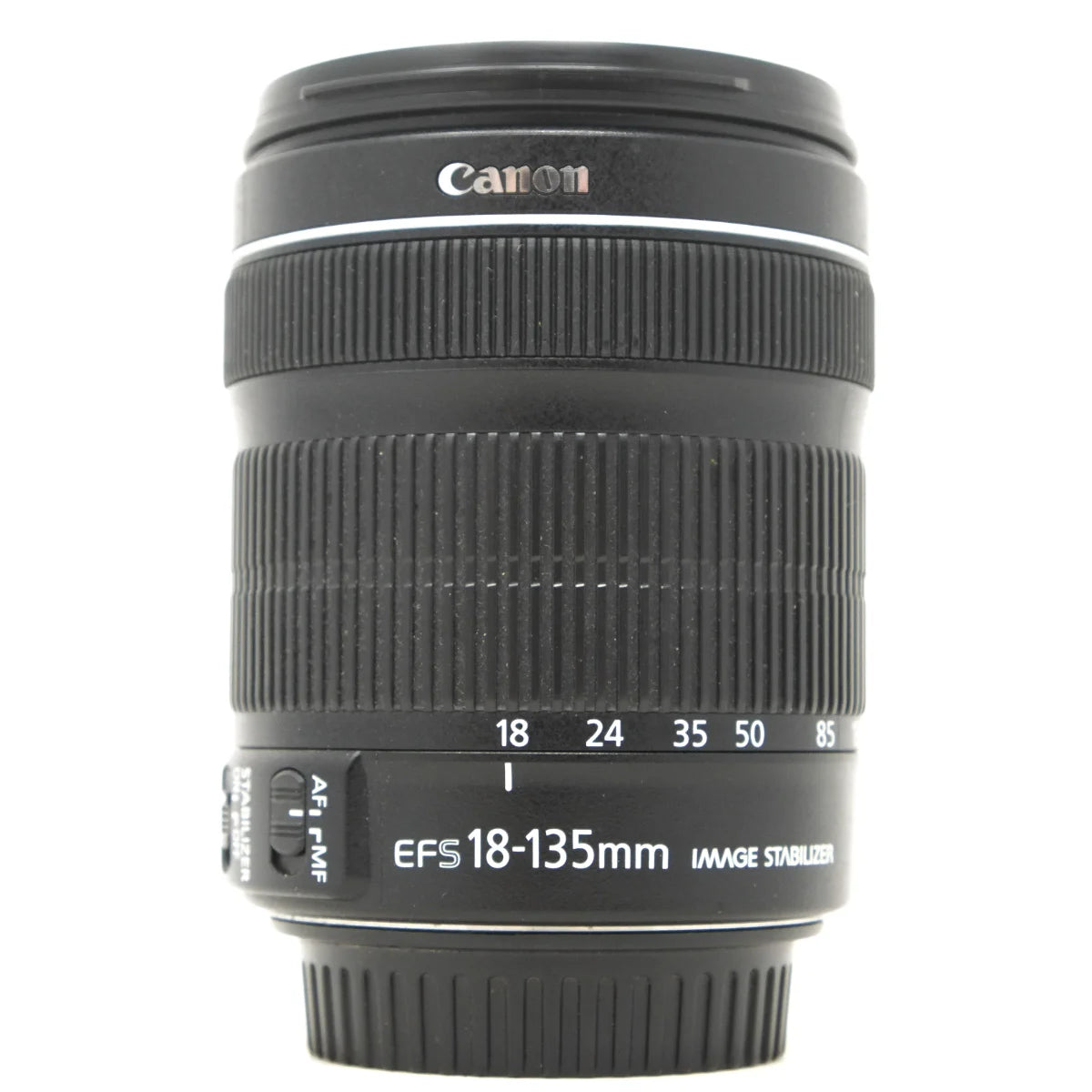 Used Canon EF-S 18-135mm F3.5-5.6 IS STM Lens - front angle 