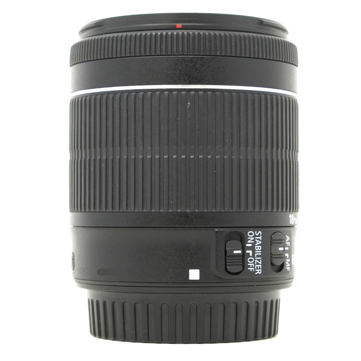 Used Canon EF-S 18-55mm F3.5-5.6 IS STM Lens - side angle 