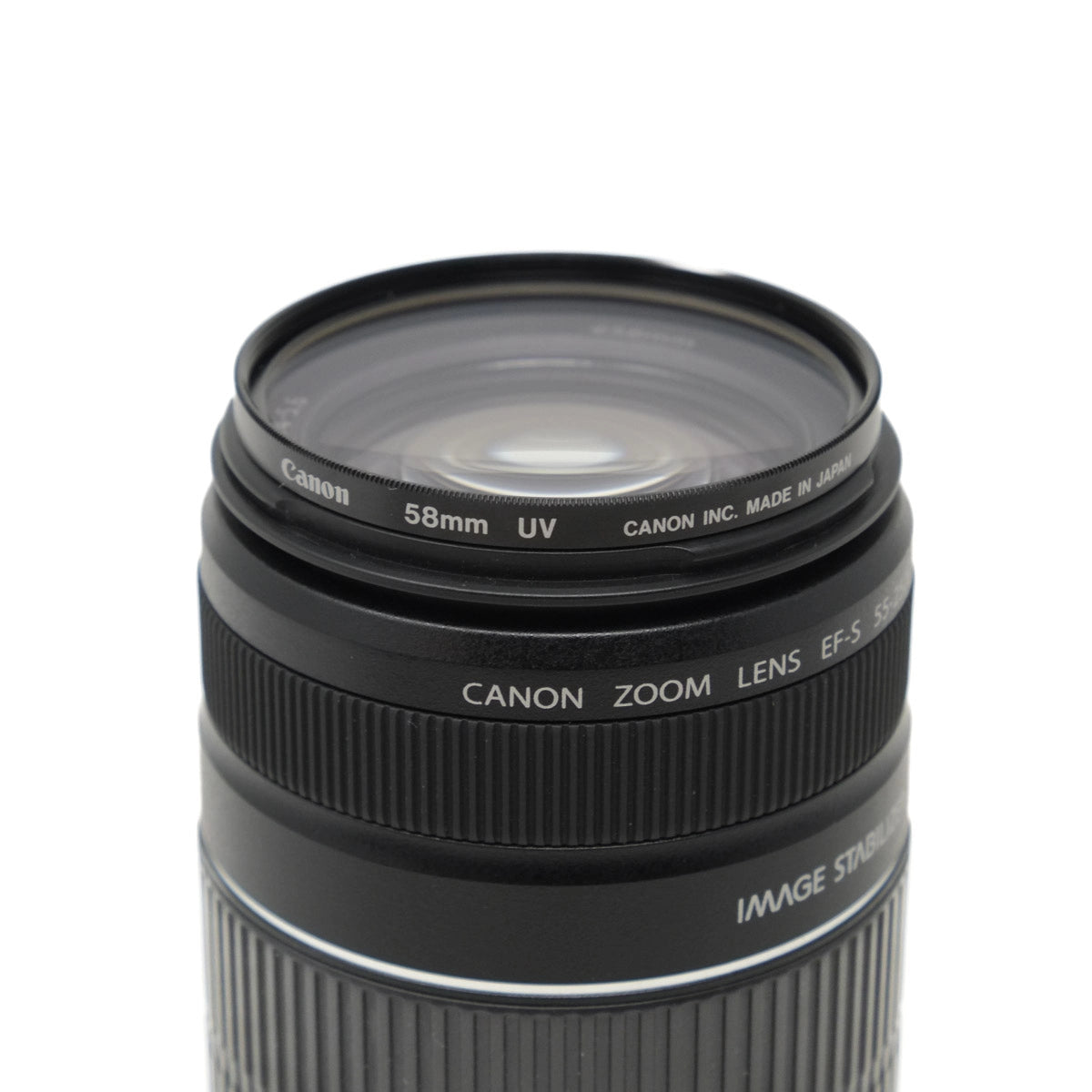 Canon camera lens on a white background
