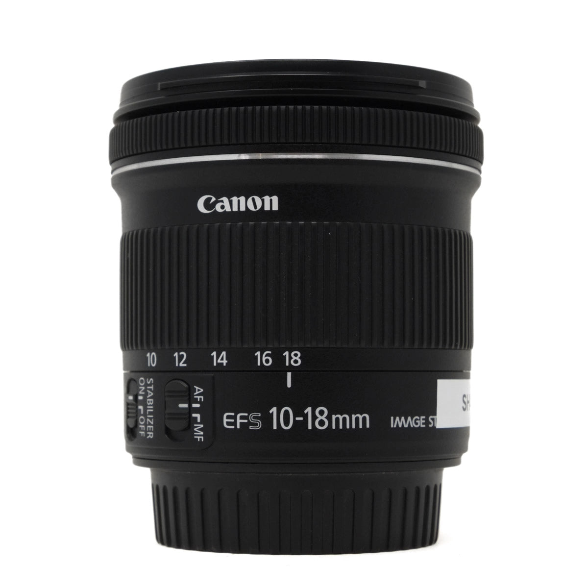 Used Canon EFS 10-18mm F4.5-5.6 IS STM Lens - Front angle 