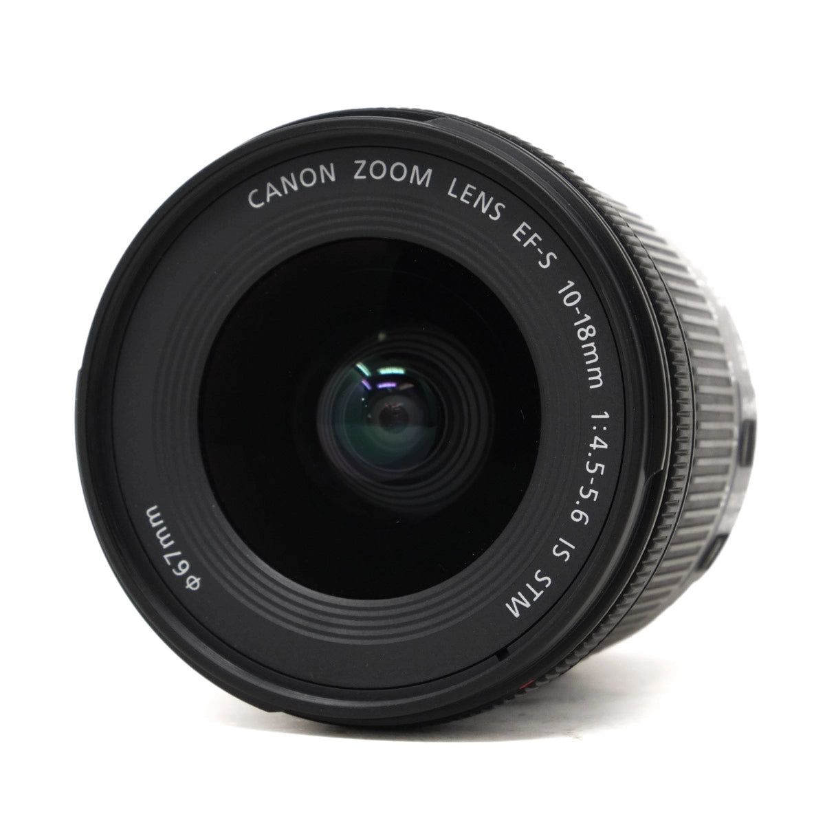 Used Canon EFS 10-18mm F4.5-5.6 IS STM Lens - Top angle 